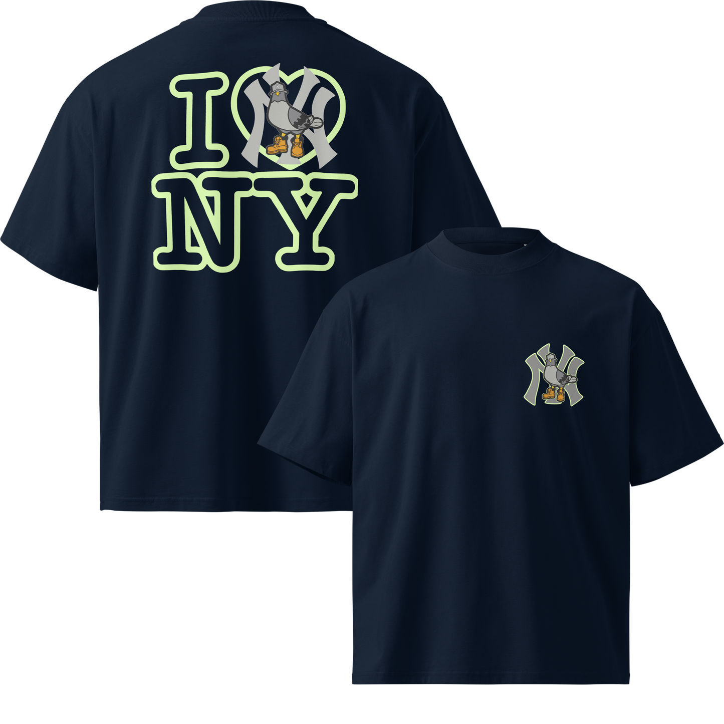 Oversize I LUV NY 95 neon T shirts