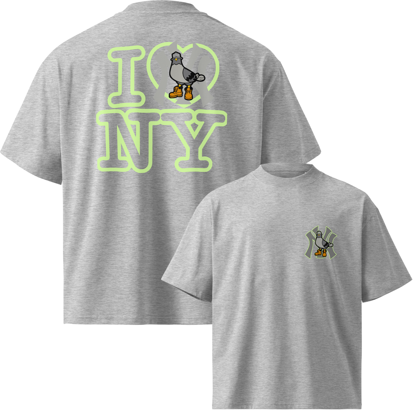 Oversize I LUV NY 95 neon T shirts