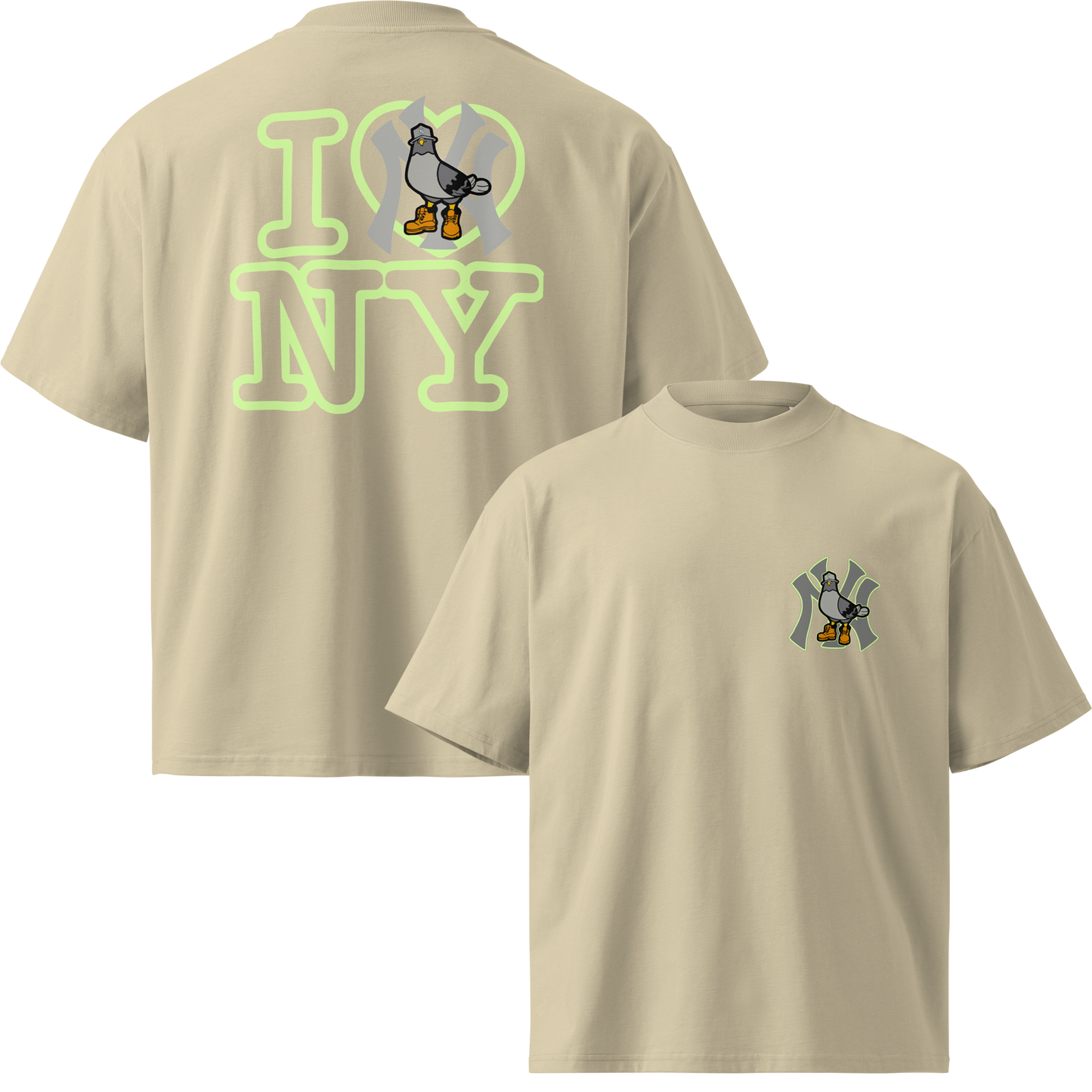 Oversize I LUV NY 95 neon T shirts