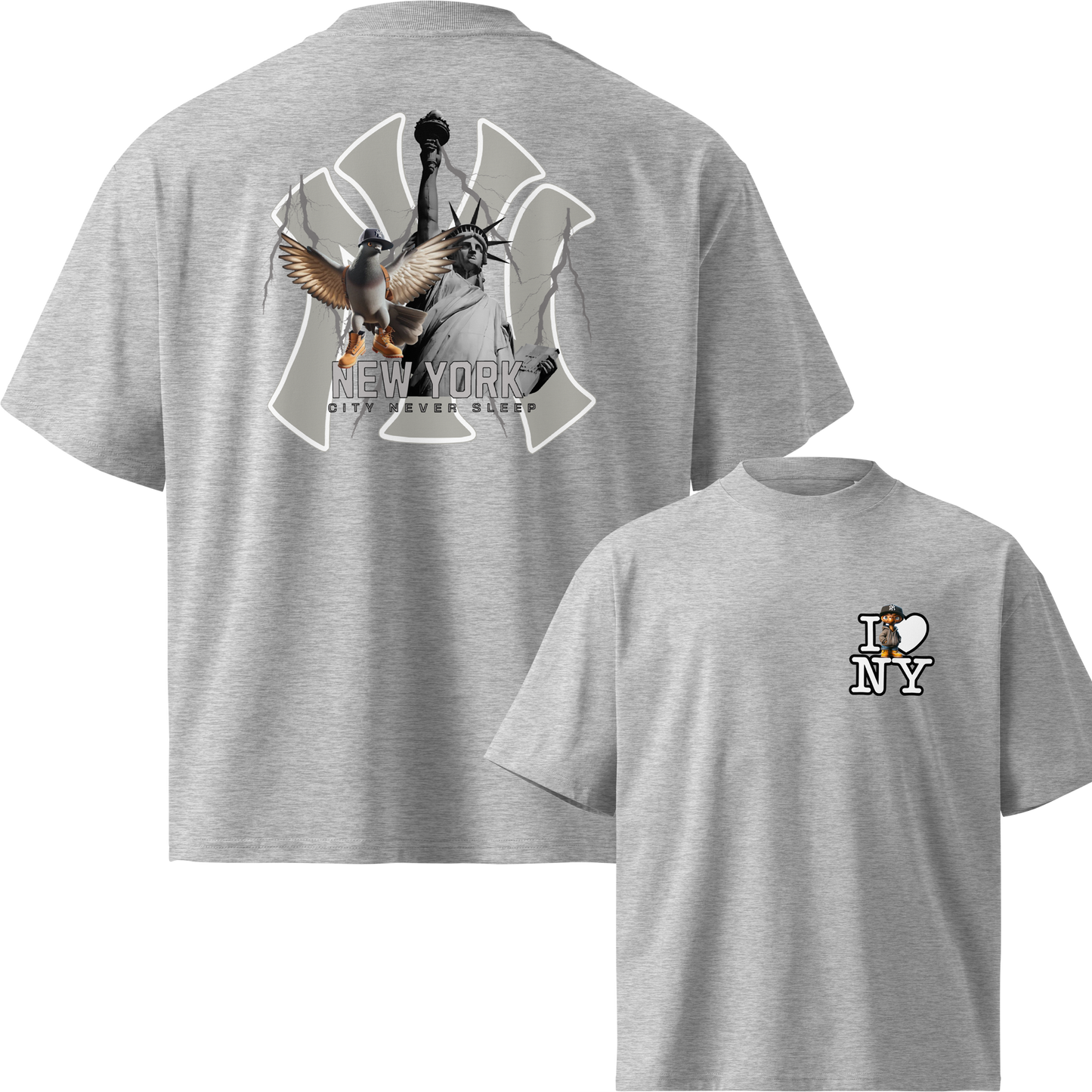 Oversize I LUV NY Statue of Liberty T shirts
