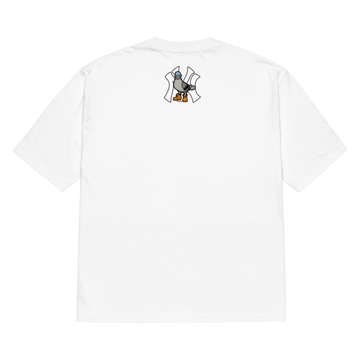 BEWARE OF PIGEONS OVERSIZE Grey T SHIRTS