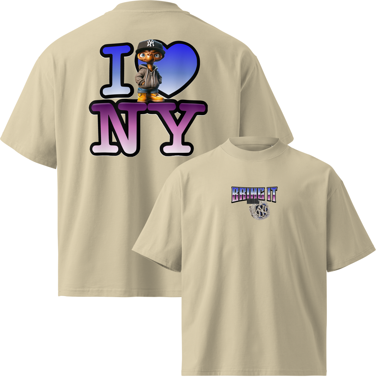 Oversize I LUV NY ET T shirts
