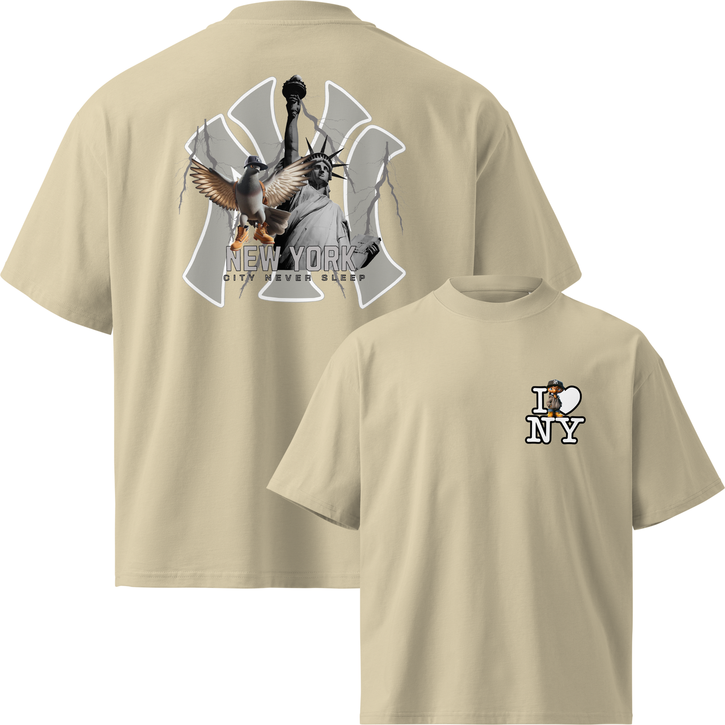 Oversize I LUV NY Statue of Liberty T shirts