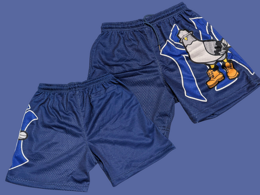 NY BIRB BLOCK YANKEE BLUE MESH SHORTS