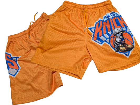 NY BIRD BLOCK KNICKS MESH SHORTS