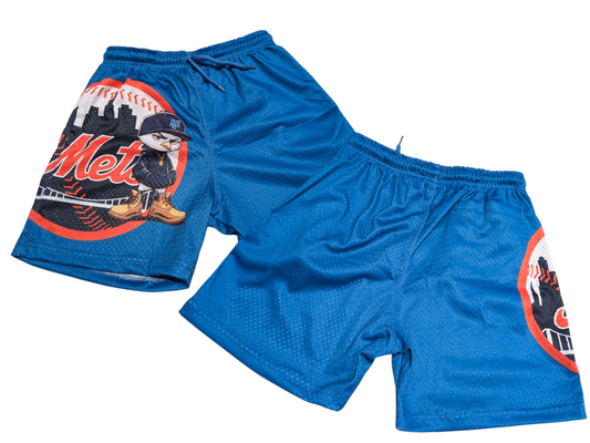 NY BIRD BLOCK METS MESH SHORTS