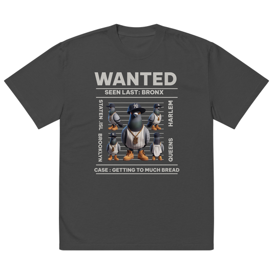 BEWARE OF PIGEONS OVERSIZE Grey T SHIRTS