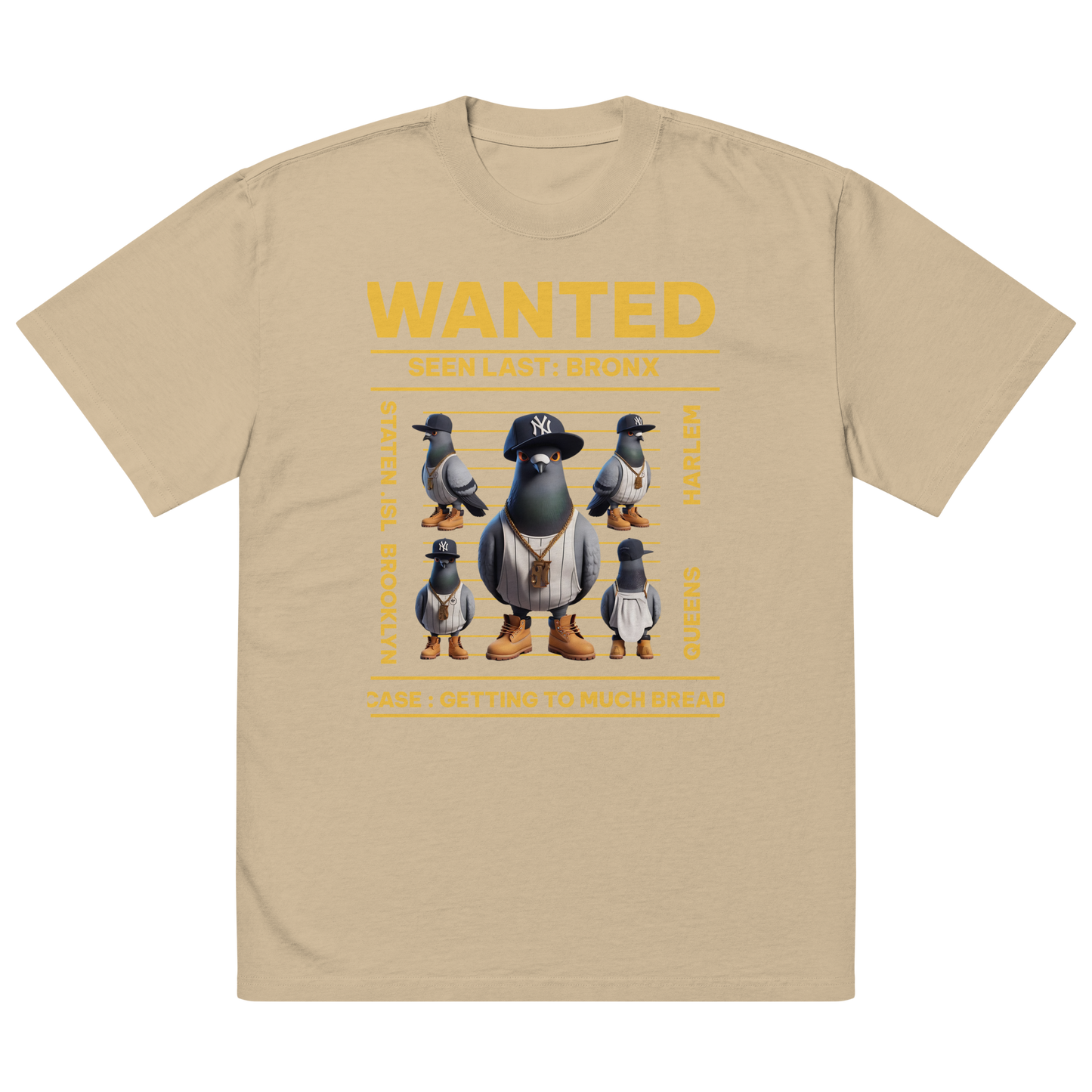 Beware of Pigeon Oversize T-Shirt (YELLOW)