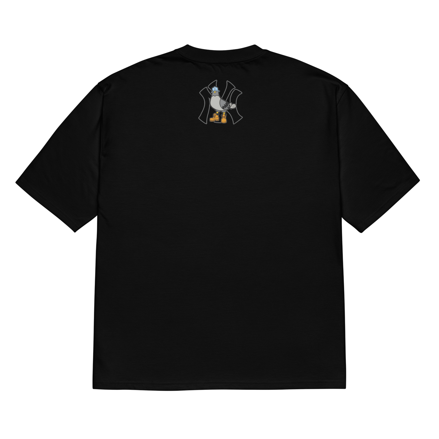 BEWARE OF PIGEONS OVERSIZE Grey T SHIRTS