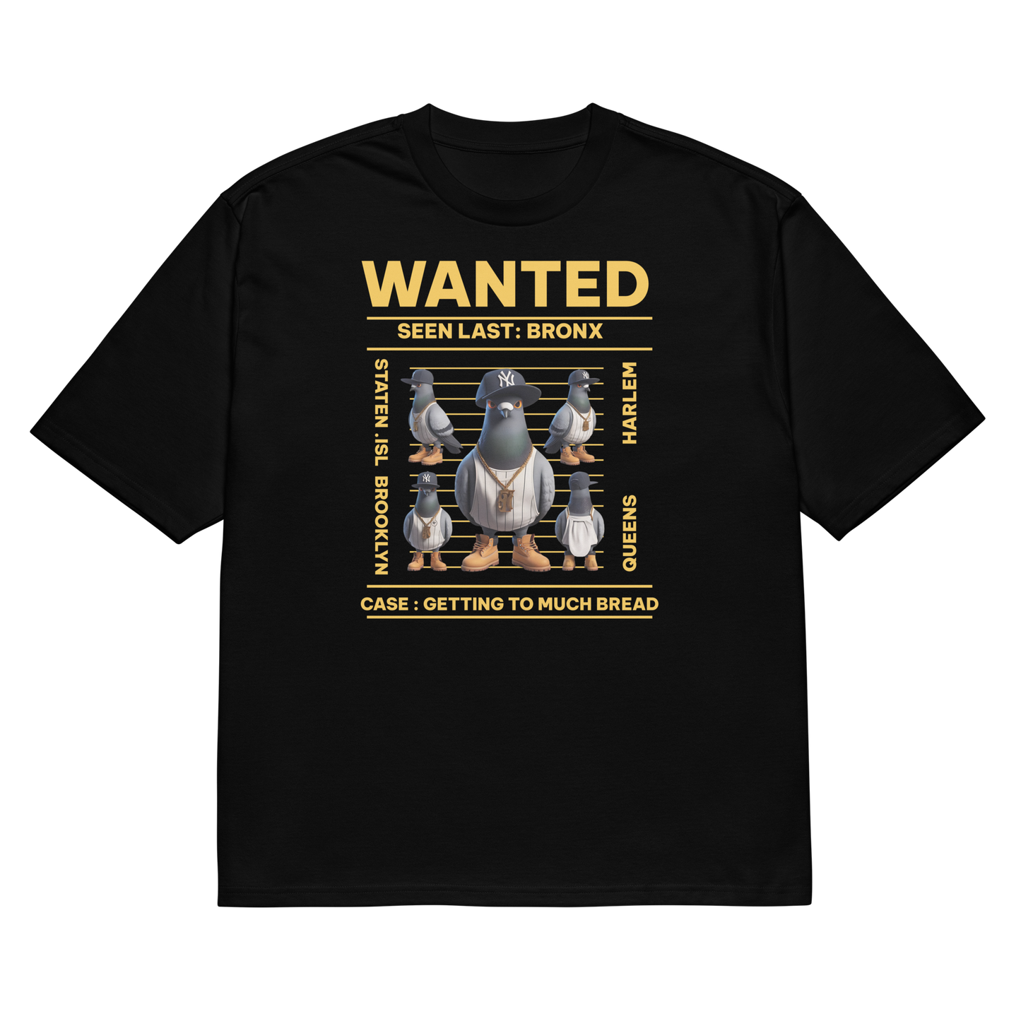 Beware of Pigeon Oversize T-Shirt (YELLOW)