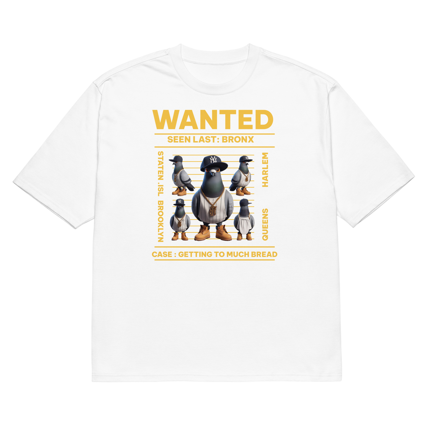 Beware of Pigeon Oversize T-Shirt (YELLOW)